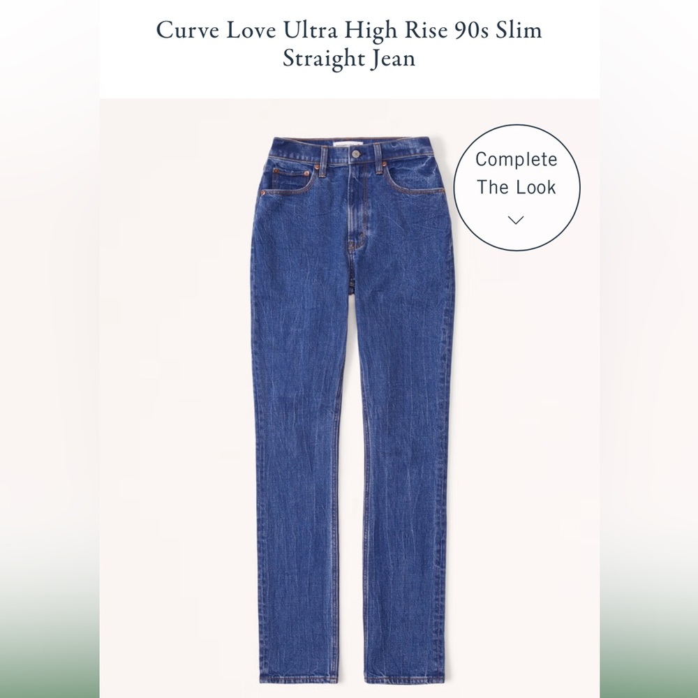 Abercrombie & Fitch Curve Love Ultra High Rise 90s Slim Straight jeans